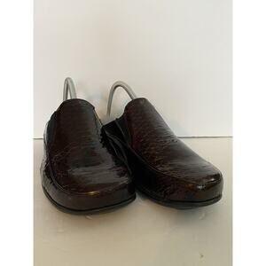 1803 Sz 42 US 9 Handcrafted Portugal Patent Leather Snakeskin Goring Slides